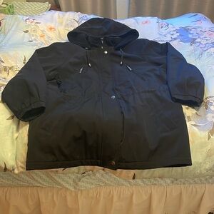Liz Claiborne Dress Coat Jacket Size Large Black VGUC
